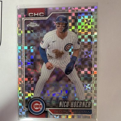 Topps Chrome Nico Hoerner X-Fractor Parallel #29 2025 Chicago Cubs