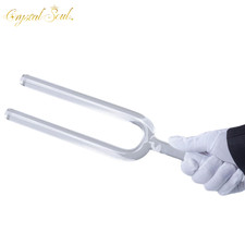 Crystal Soul Clear Crystal Singing Fork 432hz Customizable with Accessories
