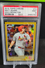 2015 Topps Chrome GOLD Refractor #10 MATT ADAMS 26/50 PSA 9