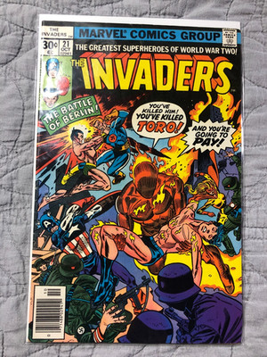Invaders #21  MARVEL Comics 1977 VF NEWSSTAND Comic Book