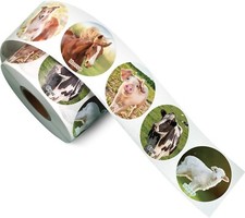 600 Pcs Realistic Farm Animal Stickers for Kids Classroom Barnyard Party Favor
