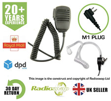 SPEAKER MIC & COVERT EARPIECE FITS MOTOROLA XT420 XT460 XT660D TWO WAY RADIO