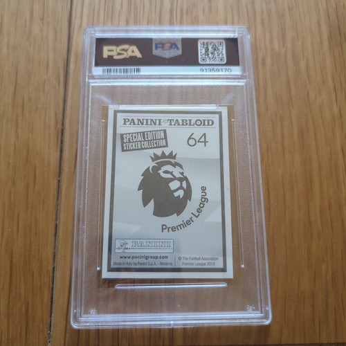 PSA 10 Bukayo Saka Rookie Card 2019 Panini Tabloid Gem Mint Arsenal Sticker #64 - Picture 4 of 4