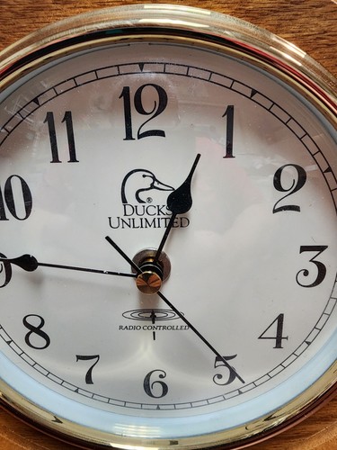 Ducks Unlimited Mantle Analog Clock Wood Parts Only - Picture 2 of 9