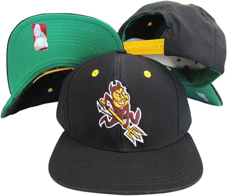 Vintage Arizona State Sun Devils Sparky Official Black Snapback
