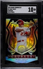 2020 Panini Chronicles Crusade #9 Mike Trout HOLO SILVER PRIZM SGC 10 GEM MINT