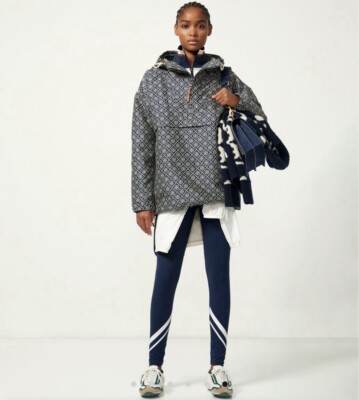 トリースポーツ　Tモノグラムアノラック Tory Sport T MONOGRAM JACQUARD ANORAK, Very Oversized Fit