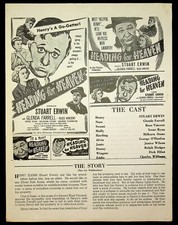 Heading for Heaven 1947 Original Movie Herald Stuart Erwin Glenda Farrell