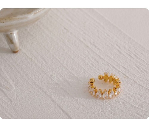 Solid Jewelry Antique Cubic Zircon 18k Yellow Gold Plated Luxury Ring\Bracelet - Picture 20 of 21