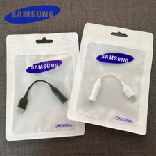 Original Samsung USB-C To 3.5mm Jack Audio Adapter Type-c Earphone Aux Cable box