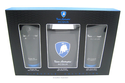 Lamborghini Acqua 125 ml EdT + 100 ml Shower Gel + 100 ml Aftershave Balm