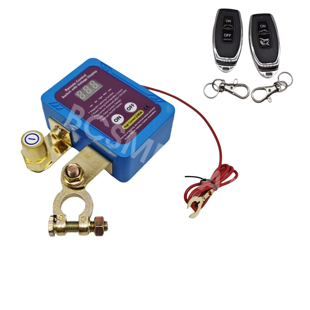 Wireless Vehicle Battery Disconnect Switch Cut Off Remote Control 12v 240A