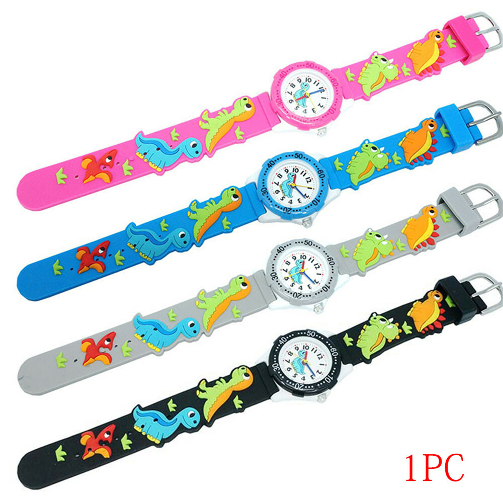 Kids Watches for Boys Girls Dinosaur Watch Silicone Bracelet Cartoon  Wristwatch
