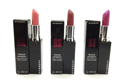 Rouge Interdit by Givenchy 0.12 oz / 3.5 g satin lipstick irresistible color R7