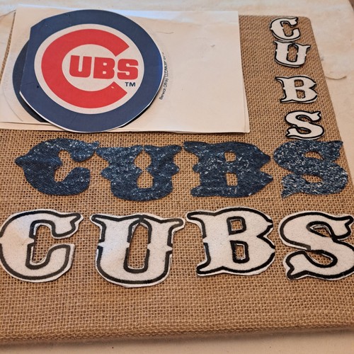 CUBS FABRIC + Baseball Fabric ,Wrigley Book Cubs Xmas Ornaments - Picture 6 of 6
