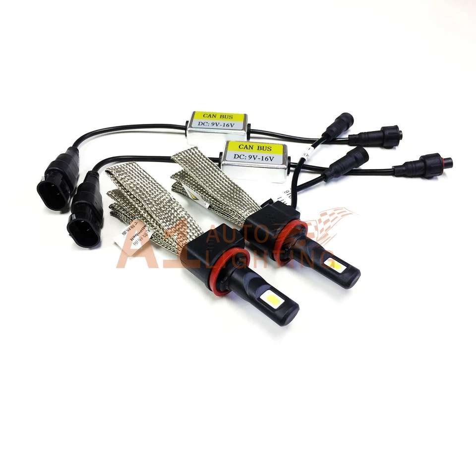 NUEVO Kit de faros LED Canbus H11 H9 H8 30W sin ventilador 6000K bombillas blancas xenón Foto 3 de 4