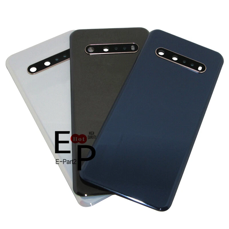 Cubierta de vidrio para puerta trasera de batería con parte de lente de cámara para LG V60 ThinQ con logotipo Foto 3 de 4