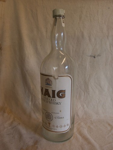 VINTAGE GLASS HAIG WHISKY 4.5 LITRES BOTTLE BAR DISPLAY COLLECTION BOX