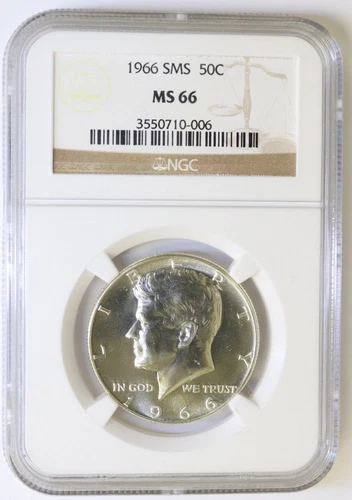 1966 SMS Kennedy Half Dollar certified MS66 NGC