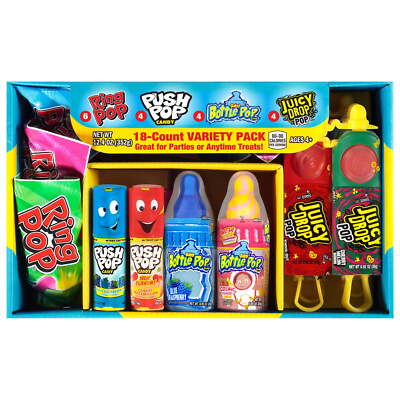 Push Pop Baby Bottle Pop Juicy Drop Pop Lollipop Variety Pac 12.4 oz 18 Pieces