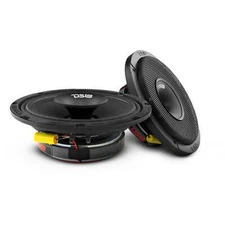 Pair DS18 PRO-HY8.4MSL 8" Mid Range Shallow Slim Driver Speakers 4 Ohm 800 Watt