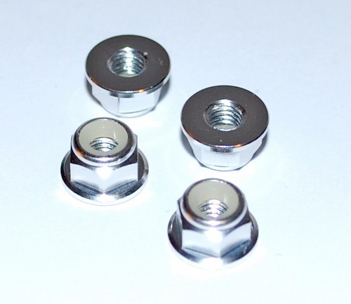 Rc Silver Aluminium Wheel Nuts For Axial Wraith Scx10 Yeti Smt10 Bomber - Picture 7 of 8