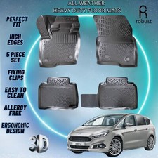 Custom Car Floor Mats Fits Ford S-max 2016-2023 Tpe Rubber All Weather 3d Liners