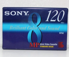 SONY 120 8MM VIDEO CASSETTE NEW PACKAGE FACTORY SEALED NTSC JAPAN USA P6-120MP
