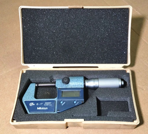 1 inch Carbide tip Mitutoyo Micrometer 293-369 Digital 0-1” Range .001mm .00005”