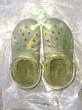 Crocs Ralen Fur Lined Clogs Green Camo Marbled Clog New M5 /W7