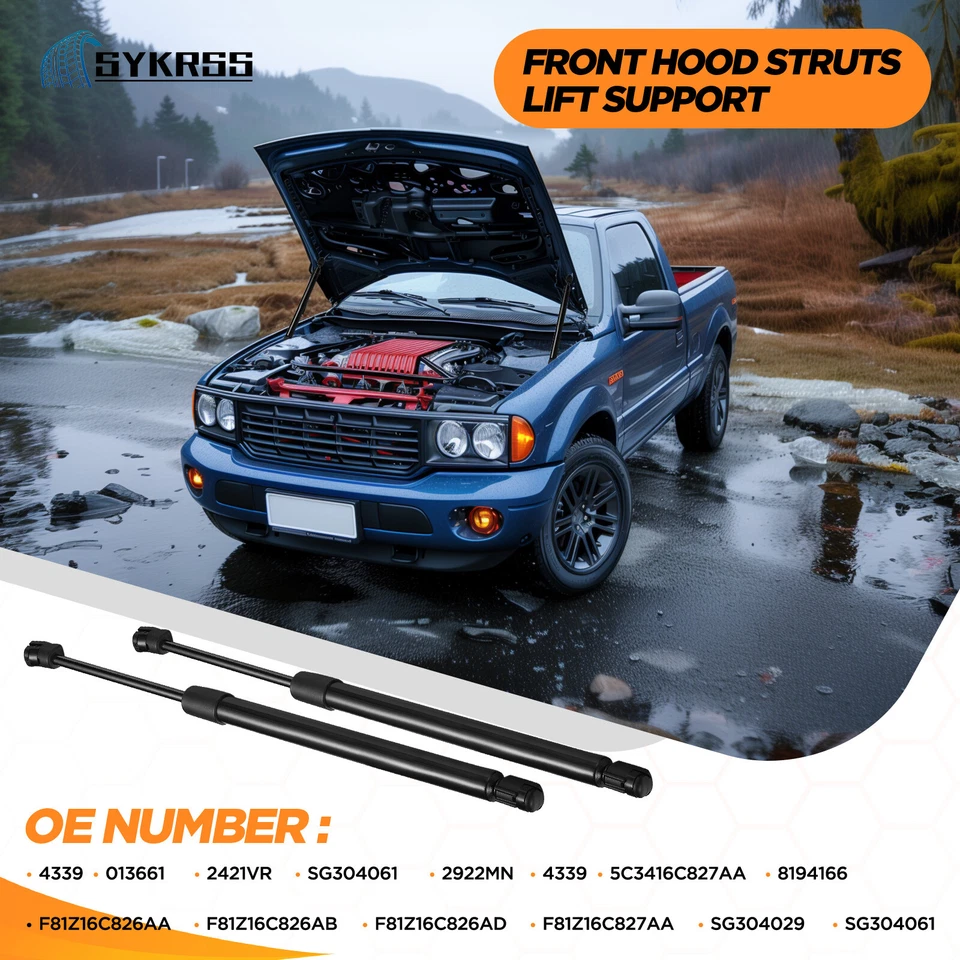 Qty2 Hood Lift Supports Struts Rod Shocks For Ford F-250 F-350 F-550 Super Duty Foto 4 de 4