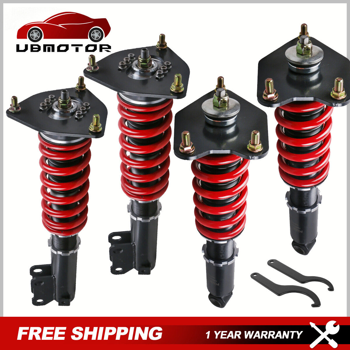 4Pcs Full Coilovers Struts For For Mitsubishi Eclipse 4G Galant DJ Adj. Height