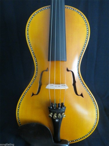 Estilo barroco CANCIÓN Maestro incrustación carcasa / violín dibujo 4/4, sonido potente #11077 - Imagen 2 de 10