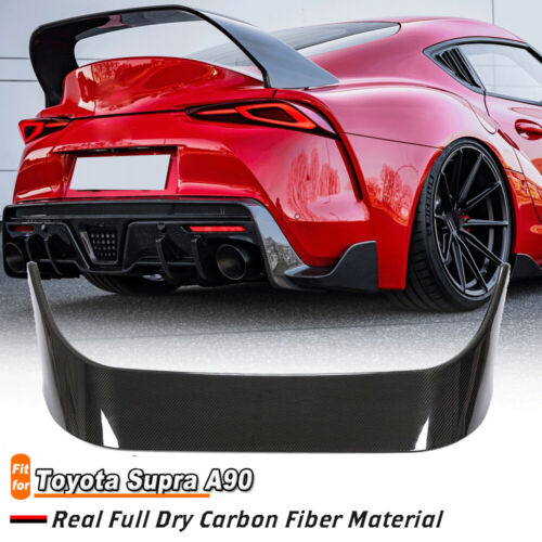 FULL CARBON FIBER HERITAGE STYLE REAR TRUNK WING FOR TOYOTA SUPRA MK5 A90 GR GTS - Afbeelding 1 van 10