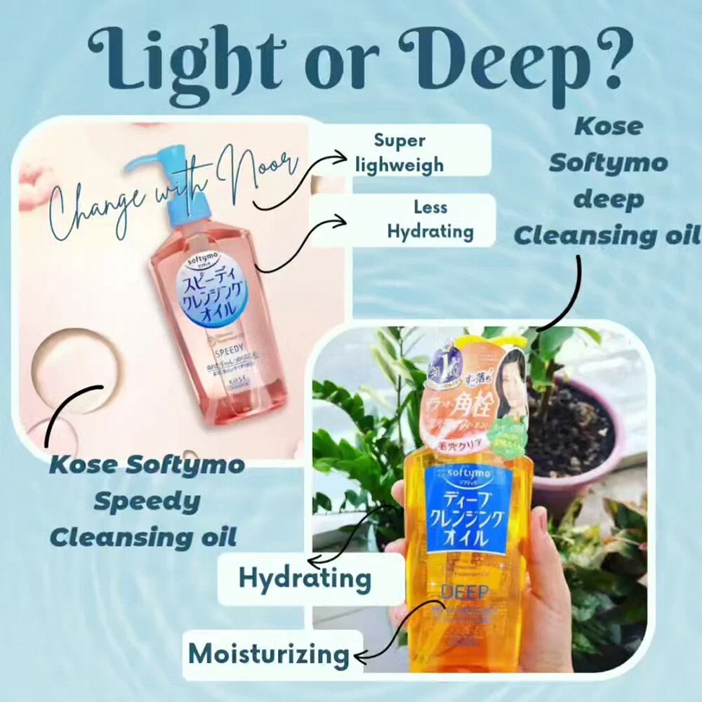 KOSE Softymo Deep Pore Cleansing Facial Wash Oil Treatment Makeup Remover 230ml