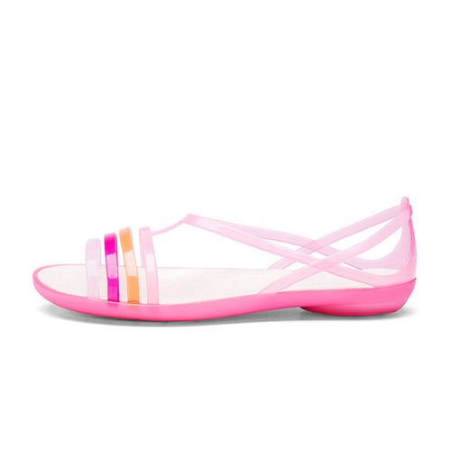 Women Flat Heels Candy Color New Sandals Casual Strap Clear Beach Shoes Summer - Foto 8 di 30