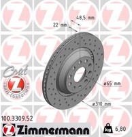 2Xbremsscheibe Mini Countryman (R60) Paceman (R61) Vorne 294X22 Zimmermann Sport