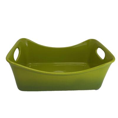 Rachael Ray GREEN 9x13 Lasagna Casserole 4 Quart Stoneware Baking