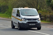 Van Photo 12x8 - Ford Transit - Abnormal Load Escort - EJ65 XTU