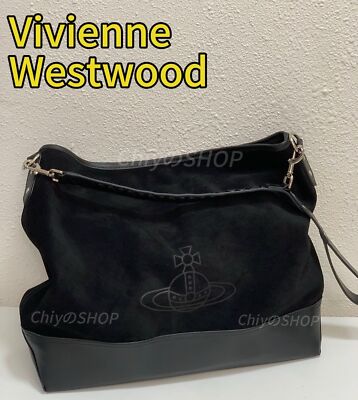 【USED】 vivienne westwood Shoulder Bag Vivienne Westwood shoulder bag leather big orb chain black