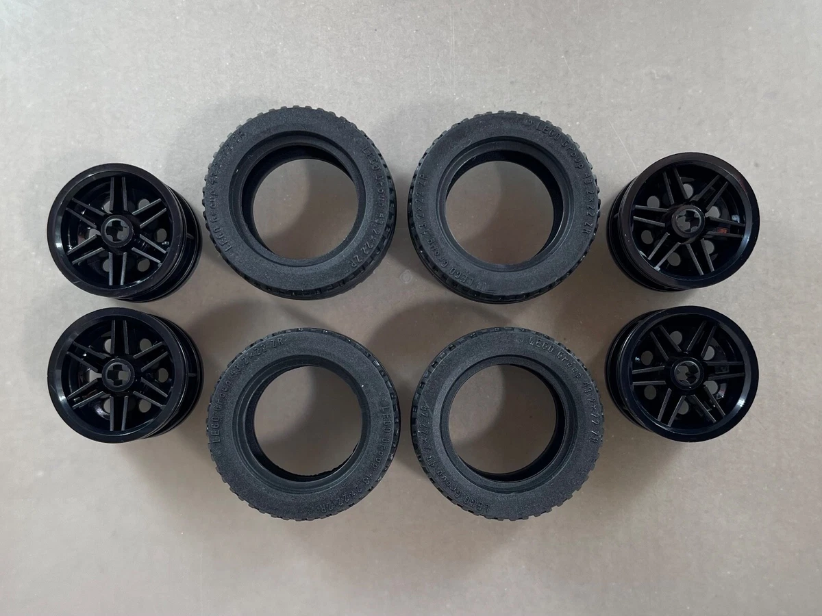 LEGO X4 Tires WIDE 43 2 X4 X4 RIM W.CROSS 30 20 Black Color 56145 44309