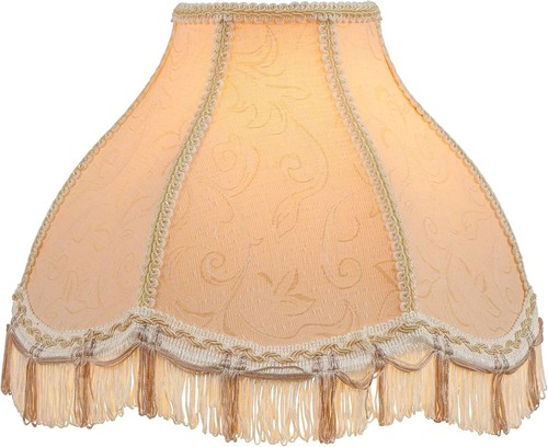 Hand Sewn Scalloped Dome Traditional Spider Tassel Lampshade - Picture 2 of 6