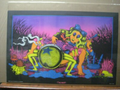 Vintage Black Light Poster Lil miss Muffit 1972 Penagno Inv#G6153