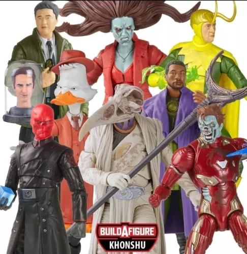 MARVEL LEGENDS DISNEY+ ¿Y SI? JUEGO DE 7+1 FIGURA BAF KHONSHU 6" ZOMBIE IRON MAN