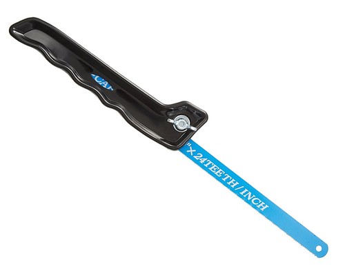 metal HACKSAW BLADE IN HANDLE / holder 
