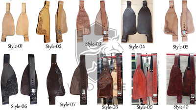 Plaquettes De Selle Western Adulte En Cuir Véritable – Wild Race – Remplacent Les Existantes