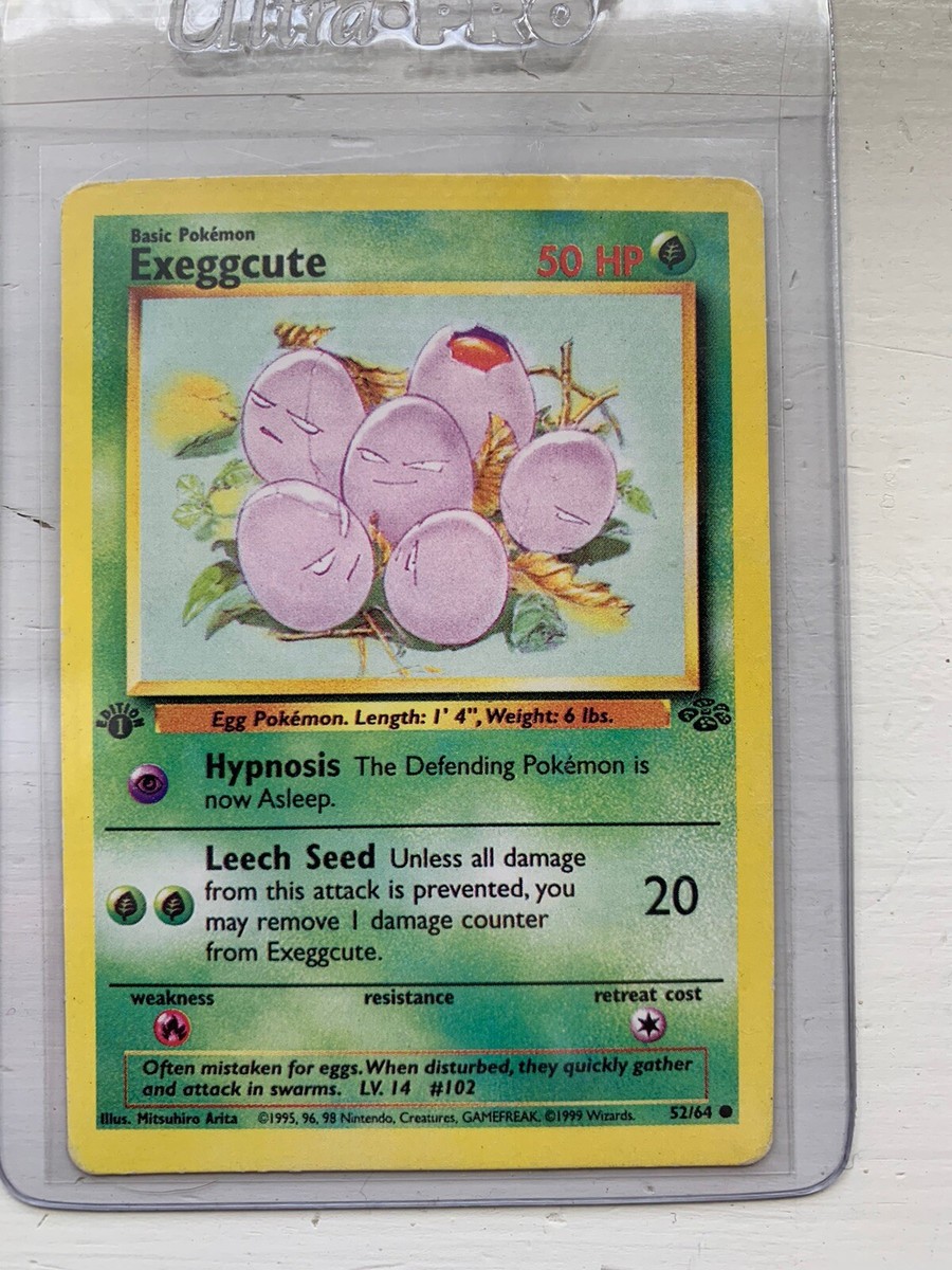 Exeggcute 52/64 First Edition ERROR Pokemon Card | eBay