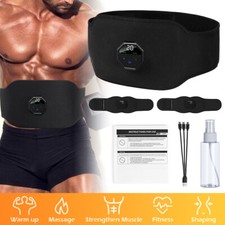 EMS Abdominal Muscle Toning Trainer ABS Stimulator Toner Belt Rechargeable