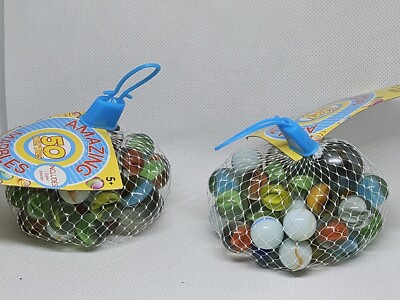 2 Unopened 50Pcs Net Bags of Imperial Amazing Marbles 100 Total NIP