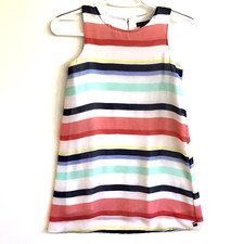 Tommy Hilfiger Girls Dress Multicolor Summer Stripes Lined Size 8